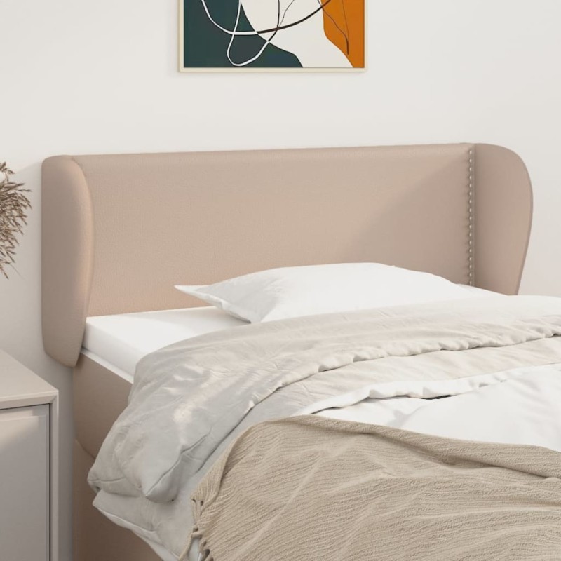 vidaXL Kopfteil mit Ohren Cappuccino-Braun 103x23x78/88 cm Kunstleder vidaXL Kopfteil mit Ohren Cappuccino-Braun 103x23x78/88 cm Kunstleder