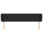 vidaXL Kopfteil mit Ohren Schwarz 203x23x78/88 cm Kunstleder