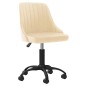 Esszimmerstühle 2 Stk. Drehbar Creme Samt Esszimmerstühle 2 Stk. Drehbar Creme Samt