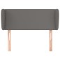 vidaXL Kopfteil mit Ohren Grau 103x23x78/88 cm Kunstleder