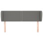 vidaXL Kopfteil mit Ohren Dunkelgrau 147x23x78/88 cm Stoff