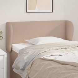 vidaXL Kopfteil mit Ohren Cappuccino-Braun 93x23x78/88 cm Kunstleder