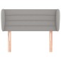 vidaXL Kopfteil mit Ohren Hellgrau 93x23x78/88 cm Stoff