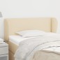 vidaXL Kopfteil mit Ohren Creme 103x23x78/88 cm Stoff vidaXL Kopfteil mit Ohren Creme 103x23x78/88 cm Stoff