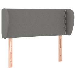 vidaXL Kopfteil mit Ohren Dunkelgrau 83x23x78/88 cm Stoff