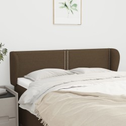 vidaXL Kopfteil mit Ohren Dunkelbraun 147x23x78/88 cm Stoff