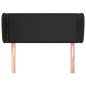 vidaXL Kopfteil mit Ohren Schwarz 83x23x78/88 cm Kunstleder