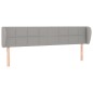 vidaXL Kopfteil mit Ohren Hellgrau 183x23x78/88 cm Stoff vidaXL Kopfteil mit Ohren Hellgrau 183x23x78/88 cm Stoff