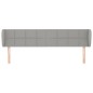 vidaXL Kopfteil mit Ohren Hellgrau 183x23x78/88 cm Stoff vidaXL Kopfteil mit Ohren Hellgrau 183x23x78/88 cm Stoff