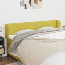 vidaXL Kopfteil mit Ohren Grün 203x23x78/88 cm Stoff