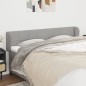 vidaXL Kopfteil mit Ohren Hellgrau 203x23x78/88 cm Stoff vidaXL Kopfteil mit Ohren Hellgrau 203x23x78/88 cm Stoff