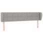 vidaXL Kopfteil mit Ohren Hellgrau 203x23x78/88 cm Stoff vidaXL Kopfteil mit Ohren Hellgrau 203x23x78/88 cm Stoff