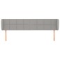 vidaXL Kopfteil mit Ohren Hellgrau 203x23x78/88 cm Stoff vidaXL Kopfteil mit Ohren Hellgrau 203x23x78/88 cm Stoff