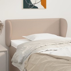 vidaXL Kopfteil mit Ohren Cappuccino-Braun 93x23x78/88 cm Kunstleder