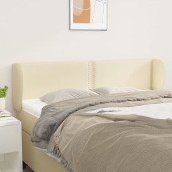 vidaXL Kopfteil mit Ohren Creme 147x23x78/88 cm Kunstleder