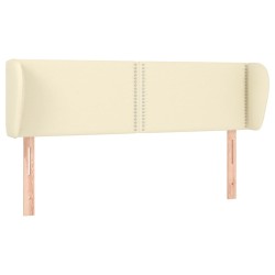 vidaXL Kopfteil mit Ohren Creme 147x23x78/88 cm Kunstleder