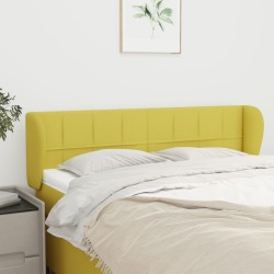 vidaXL Kopfteil mit Ohren Grün 147x23x78/88 cm Stoff