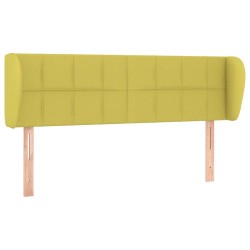 vidaXL Kopfteil mit Ohren Grün 147x23x78/88 cm Stoff