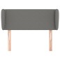 vidaXL Kopfteil mit Ohren Dunkelgrau 103x23x78/88 cm Stoff