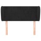 vidaXL Kopfteil mit Ohren Schwarz 83x23x78/88 cm Samt