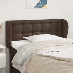 vidaXL Kopfteil mit Ohren Braun 103x23x78/88 cm Kunstleder