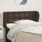 vidaXL Kopfteil mit Ohren Braun 103x23x78/88 cm Kunstleder