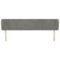 vidaXL Kopfteil mit Ohren Hellgrau 183x23x78/88 cm Samt vidaXL Kopfteil mit Ohren Hellgrau 183x23x78/88 cm Samt