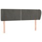 vidaXL Kopfteil mit Ohren Dunkelgrau 147x23x78/88 cm Samt