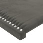 vidaXL Kopfteil mit Ohren Dunkelgrau 147x23x78/88 cm Samt