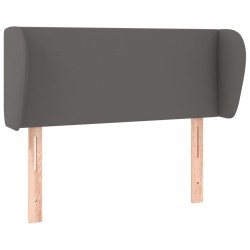 vidaXL Kopfteil mit Ohren Grau 103x23x78/88 cm Kunstleder