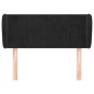 vidaXL Kopfteil mit Ohren Schwarz 103x23x78/88 cm Samt