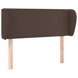 vidaXL Kopfteil mit Ohren Braun 83x23x78/88 cm Kunstleder