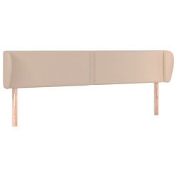 vidaXL Kopfteil mit Ohren Cappuccino-Braun 203x23x78/88 cm Kunstleder