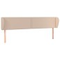 vidaXL Kopfteil mit Ohren Cappuccino-Braun 203x23x78/88 cm Kunstleder vidaXL Kopfteil mit Ohren Cappuccino-Braun 203x23x78/88 cm Kunstleder