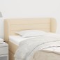vidaXL Kopfteil mit Ohren Creme 93x23x78/88 cm Stoff vidaXL Kopfteil mit Ohren Creme 93x23x78/88 cm Stoff