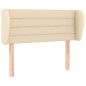 vidaXL Kopfteil mit Ohren Creme 93x23x78/88 cm Stoff vidaXL Kopfteil mit Ohren Creme 93x23x78/88 cm Stoff