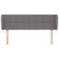 vidaXL Kopfteil mit Ohren Dunkelgrau 147x23x78/88 cm Stoff