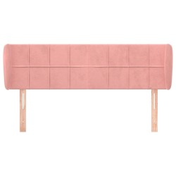 vidaXL Kopfteil mit Ohren Rosa 147x23x78/88 cm Samt
