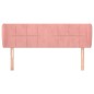 vidaXL Kopfteil mit Ohren Rosa 147x23x78/88 cm Samt