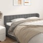 vidaXL Kopfteil mit Ohren Grau 183x23x78/88 cm Kunstleder vidaXL Kopfteil mit Ohren Grau 183x23x78/88 cm Kunstleder