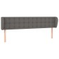 vidaXL Kopfteil mit Ohren Grau 183x23x78/88 cm Kunstleder vidaXL Kopfteil mit Ohren Grau 183x23x78/88 cm Kunstleder