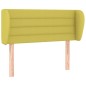 vidaXL Kopfteil mit Ohren Grün 103x23x78/88 cm Stoff vidaXL Kopfteil mit Ohren Grün 103x23x78/88 cm Stoff