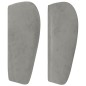 vidaXL Kopfteil mit Ohren Hellgrau 203x23x78/88 cm Samt vidaXL Kopfteil mit Ohren Hellgrau 203x23x78/88 cm Samt