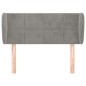 vidaXL Kopfteil mit Ohren Hellgrau 83x23x78/88 cm Samt