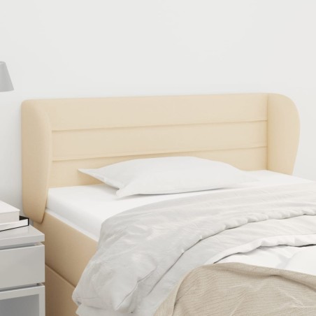 vidaXL Kopfteil mit Ohren Creme 83x23x78/88 cm Stoff