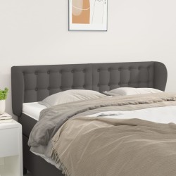 vidaXL Kopfteil mit Ohren Grau 147x23x78/88 cm Kunstleder