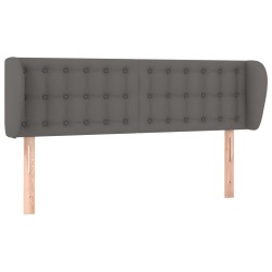 vidaXL Kopfteil mit Ohren Grau 147x23x78/88 cm Kunstleder