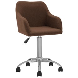 Esszimmerstühle 2 Stk. Drehbar Braun Stoff