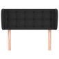 vidaXL Kopfteil mit Ohren Schwarz 83x23x78/88 cm Kunstleder