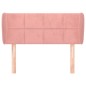 vidaXL Kopfteil mit Ohren Rosa 103x23x78/88 cm Samt